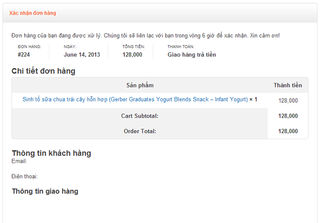 Xác nhận đơn hàng